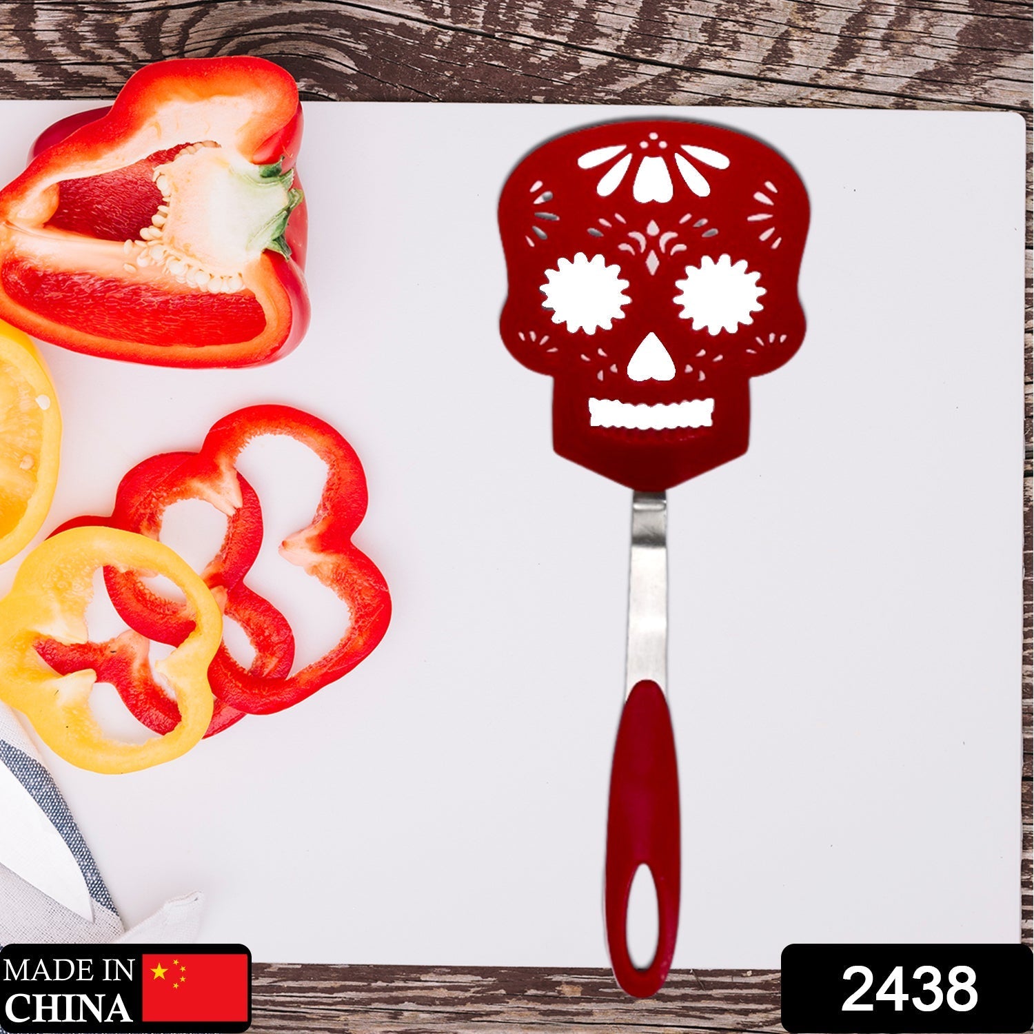 2438 SKULL PATTERN ATTRACTIVE TURNER FOR COOKING, TURNER/FOR DOSA, ROTI, OMLETTE, PARATHAS DeoDap