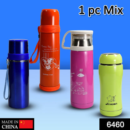 6460 1PC STAINLESS STEEL MIX BOTTLES FOR STORING WATER AND SOME OTHER TYPES OF BEVERAGES ETC. DeoDap