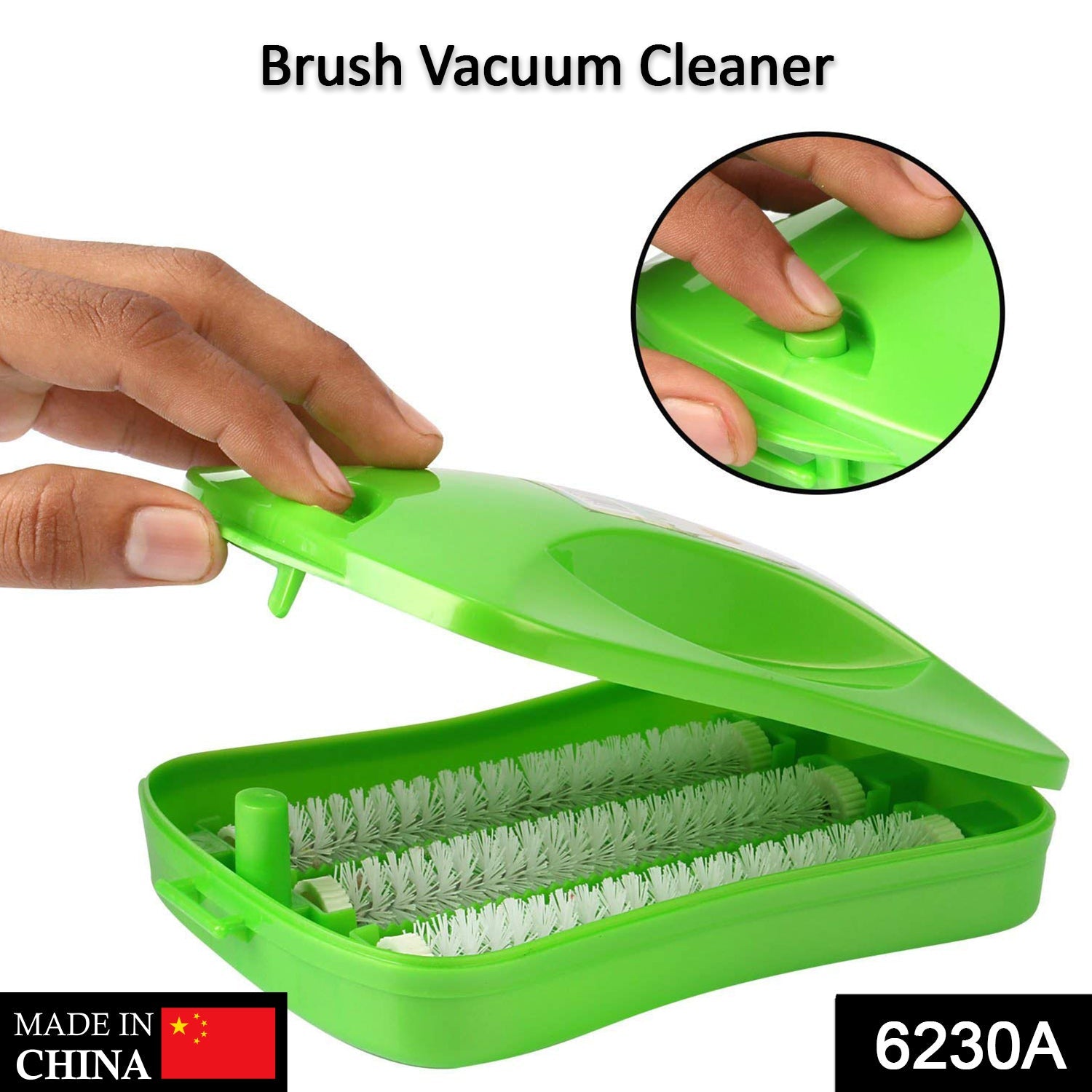 6230A Plastic Handheld Carpet Roller Brush Cleaning with Dust Crumb Collector, Wet, and Dry Brush DeoDap
