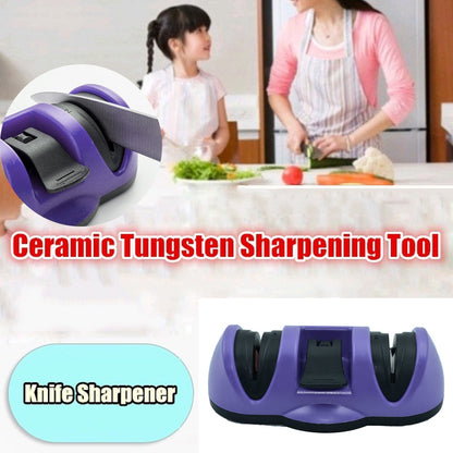 2430 Manual Knife Sharpener 2 Stage Sharpening Tool for Ceramic Knife and Steel Knives DeoDap