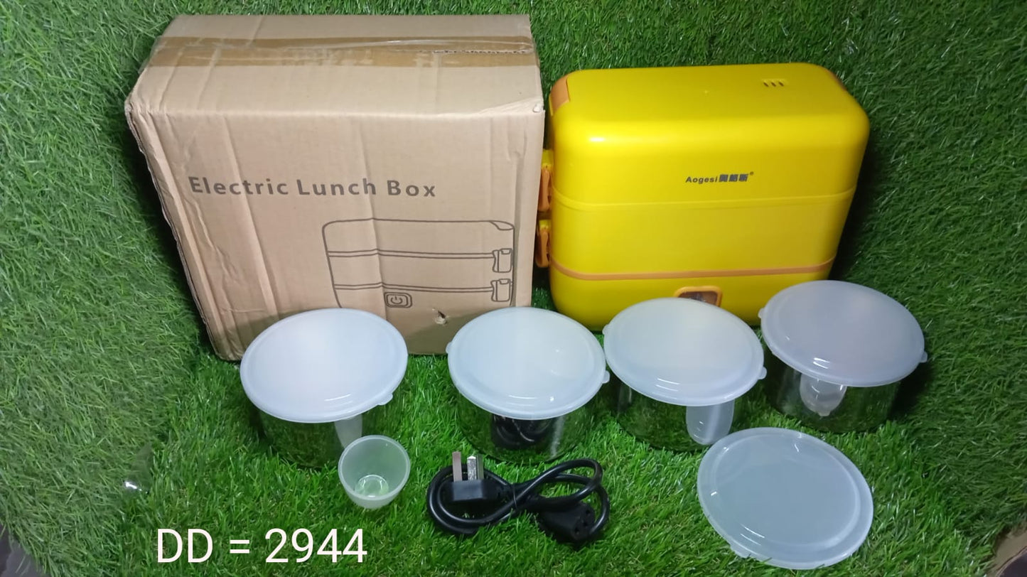 2944 2Layer Electric Lunch Box for Office, Portable Lunch Warmer with Removable 4 Stainless Steel Container. DeoDap