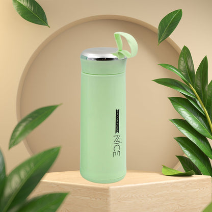 6955 outdoor sport water bottle 400ml leak proof BPA-free for travel cold and hot water glass water bottle with daily water intake for gym and children (MOQ :-100 pc)