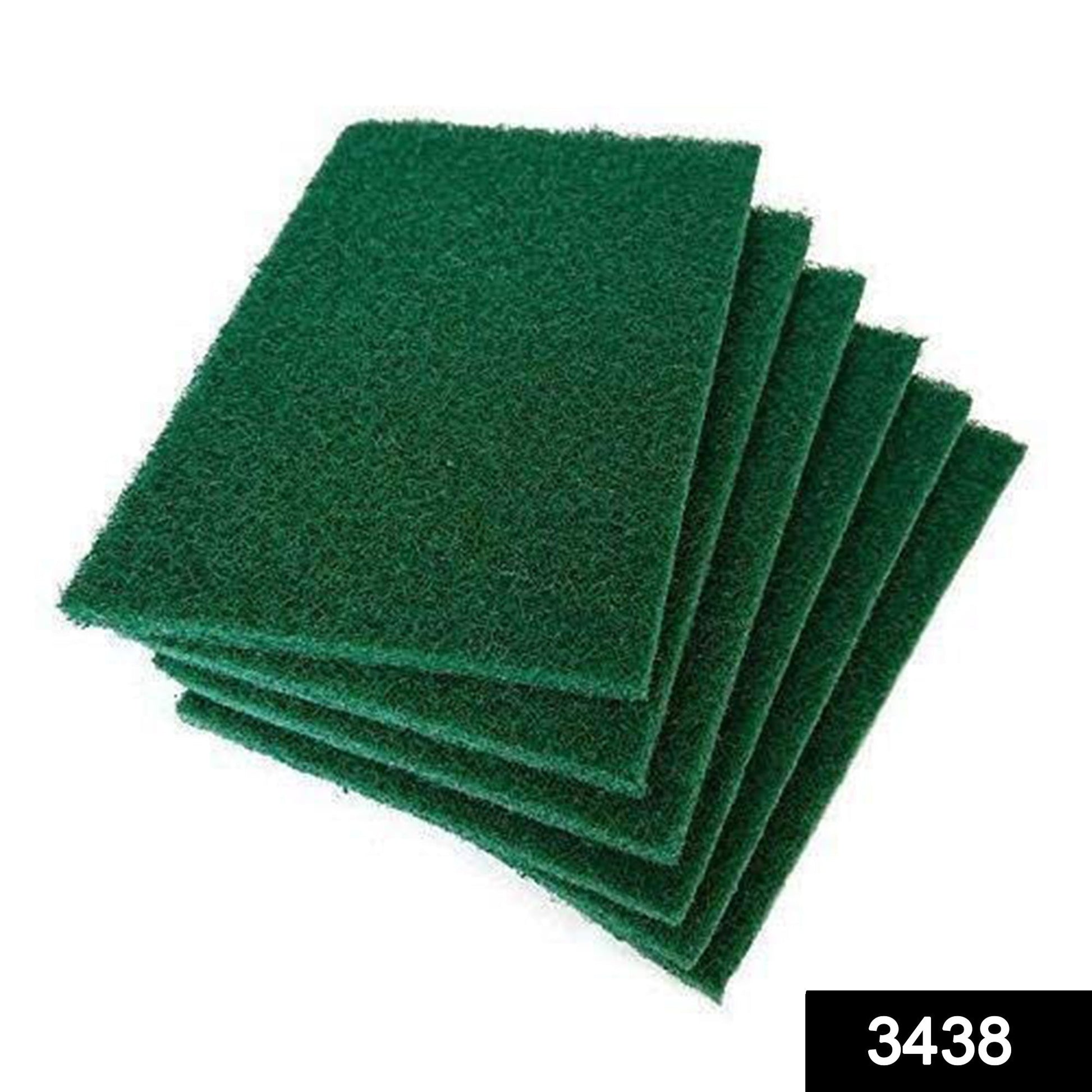 3438 Scrub Sponge Cleaning Pads Aqua Green (Pack Of 6) JK Trends