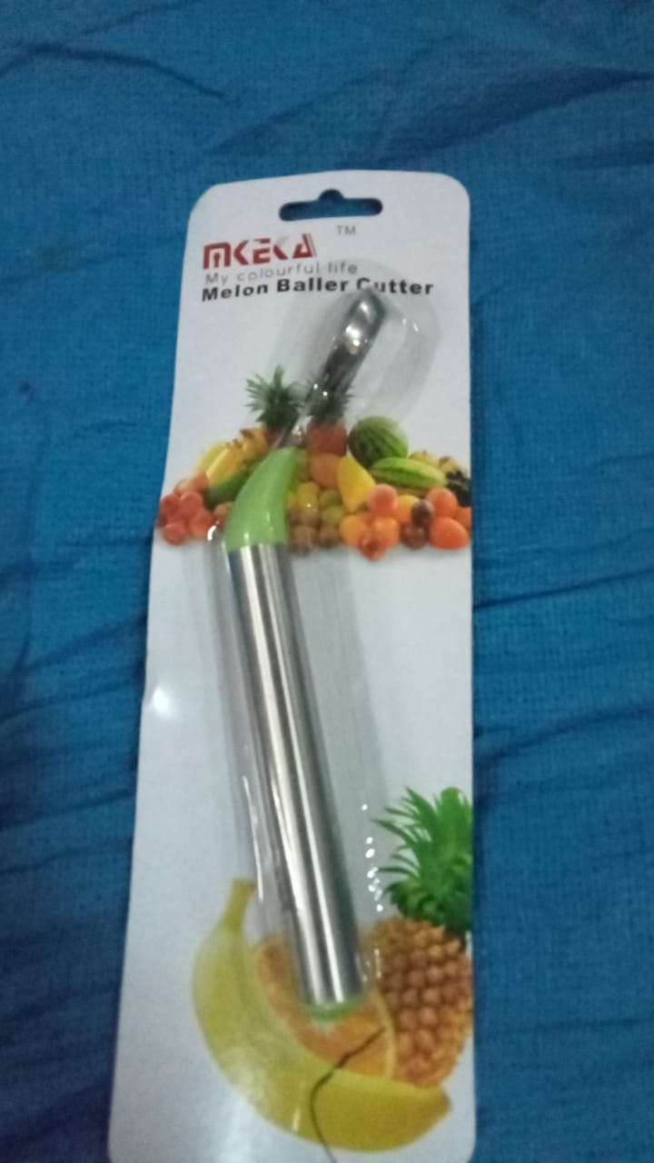 2200 Melon Baller with handle for easy grip, Melon Corer Peeler, Stainless Steel Fruit Scooper Tool. DeoDap