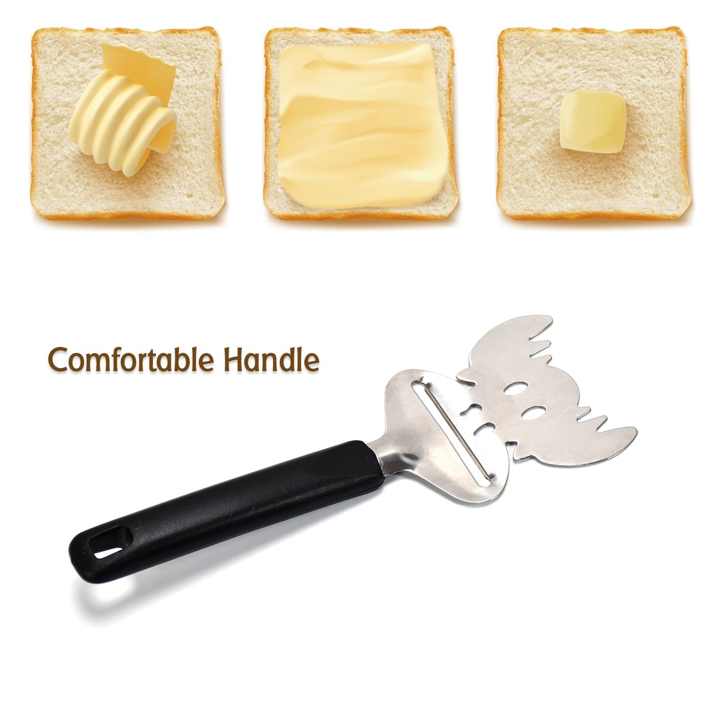 2661 Cheese Slicer Stainless Steel, Cheese Knife Heavy Duty Plane Cheese Cutter DeoDap