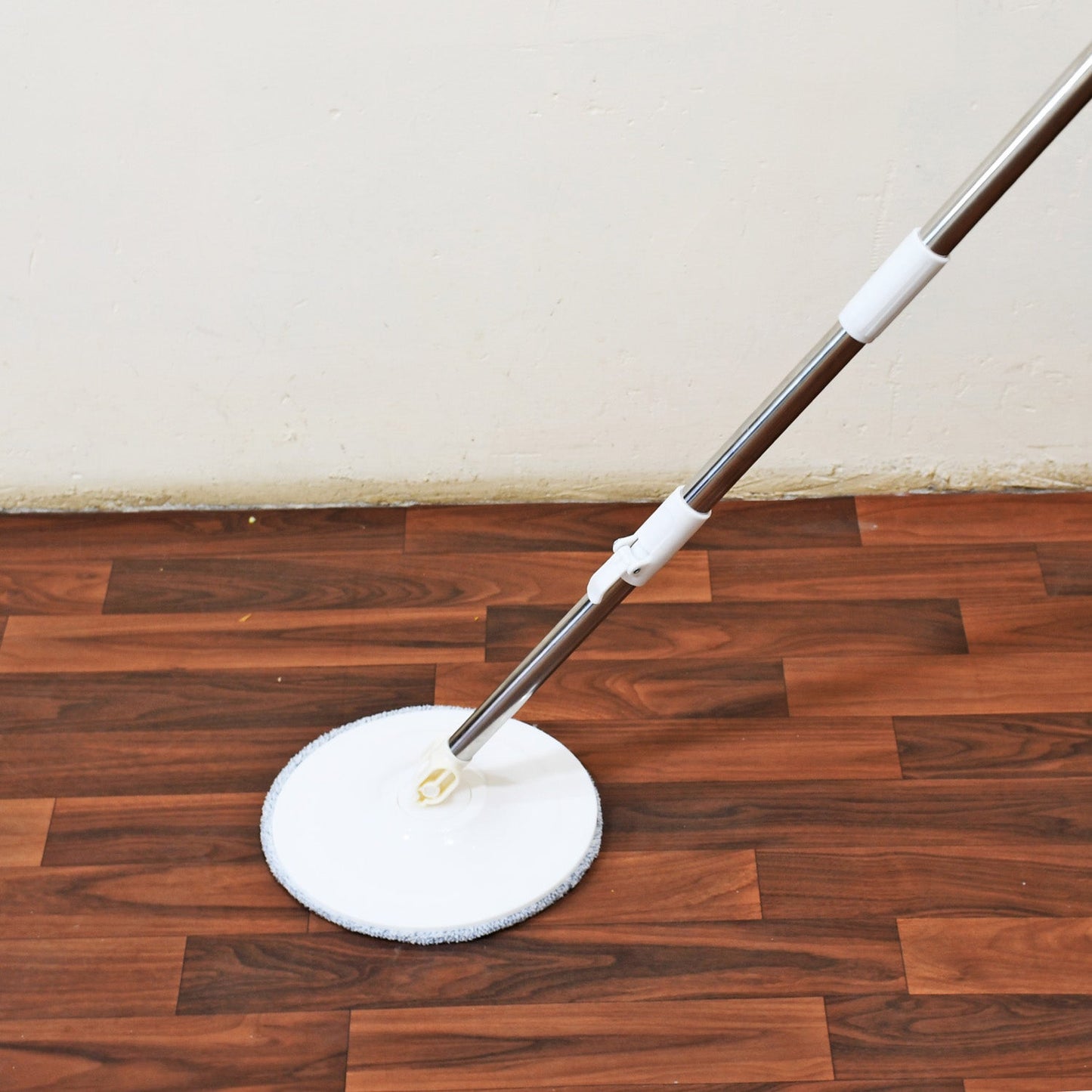 8162 Round Shape Mop Head  with 1 Pad Extra Clean Water Spin Mop with Separate Water Bucket, Suitable for All Types of Flooring, Separates Dirty and Clean Water, Wet