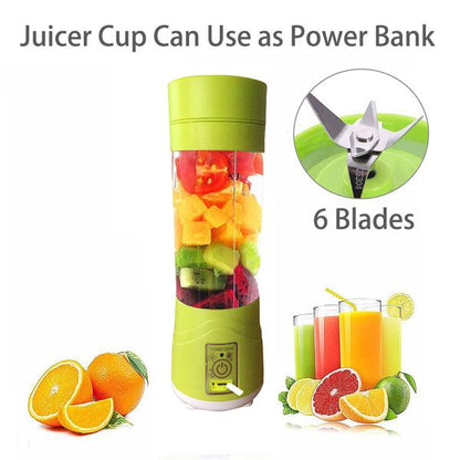 0133 Portable USB Electric Juicer - 6 Blades (Protein Shaker) DeoDap