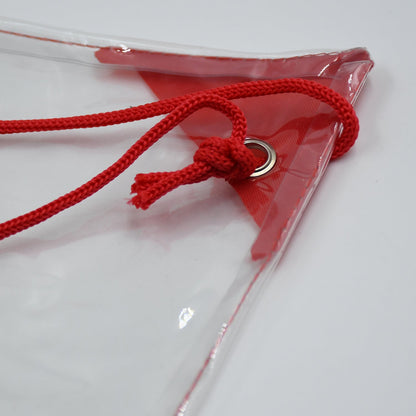 8005 Plastic Waterproof Pouch Transparent Stadium Bags Clear String Bag for Gym Concert Travel Beach Swimming Sport