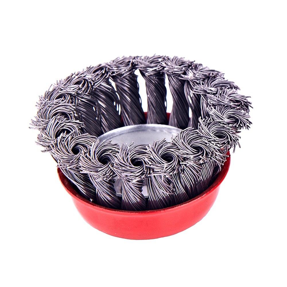 195 Wire Wheel Cup Brush (Black) Deodap