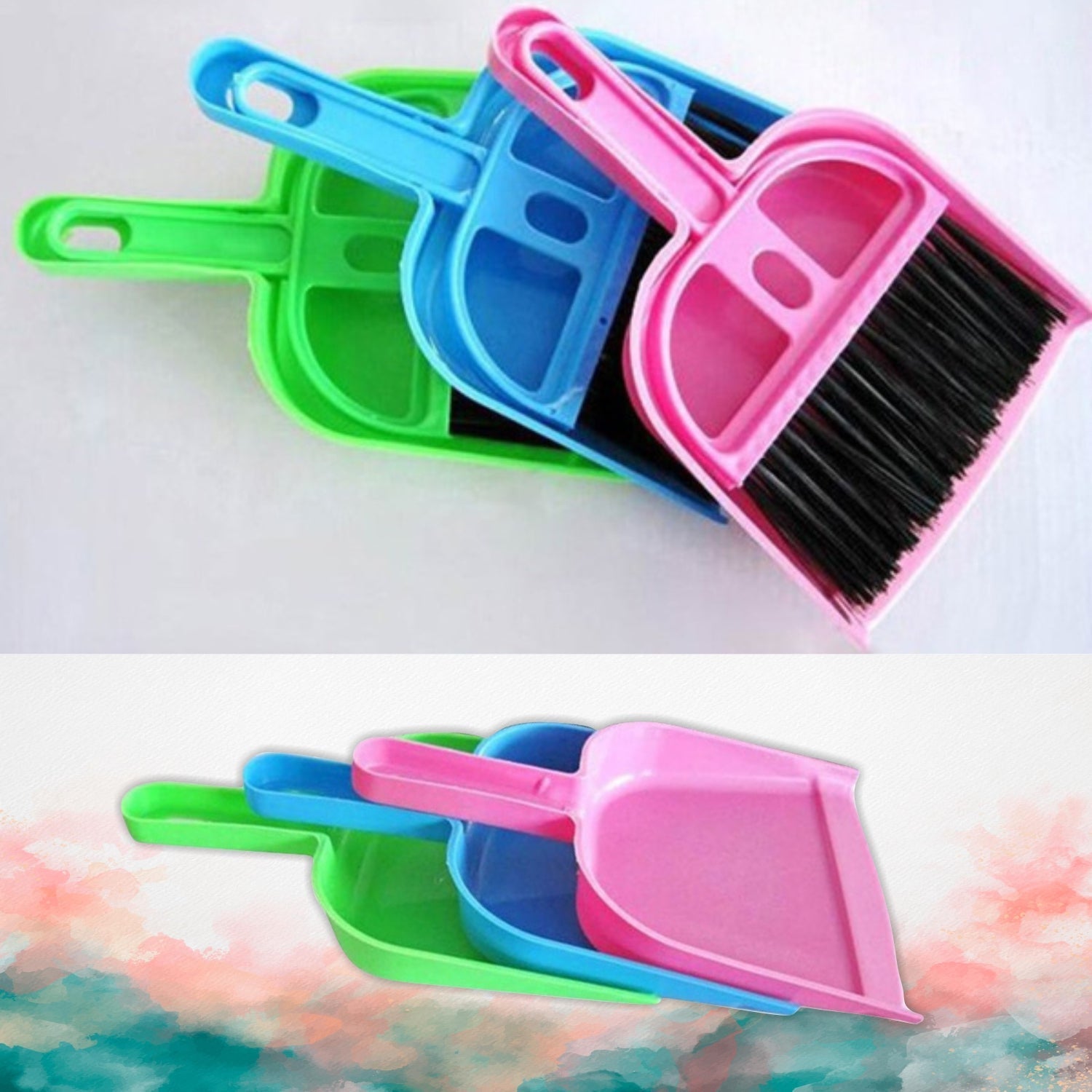 2213 Mini Dustpan with Brush Broom Set for Multipurpose Cleaning - 2 pcs JK Trends