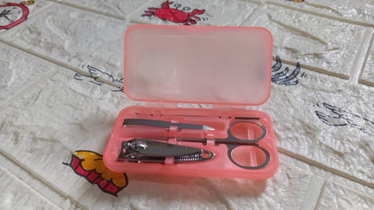 9146  Mini Nail Clipper Set Beauty Nail Tool Set Multifunctional Beauty Set With Plastic Storage Case,  (4 Pc Set)