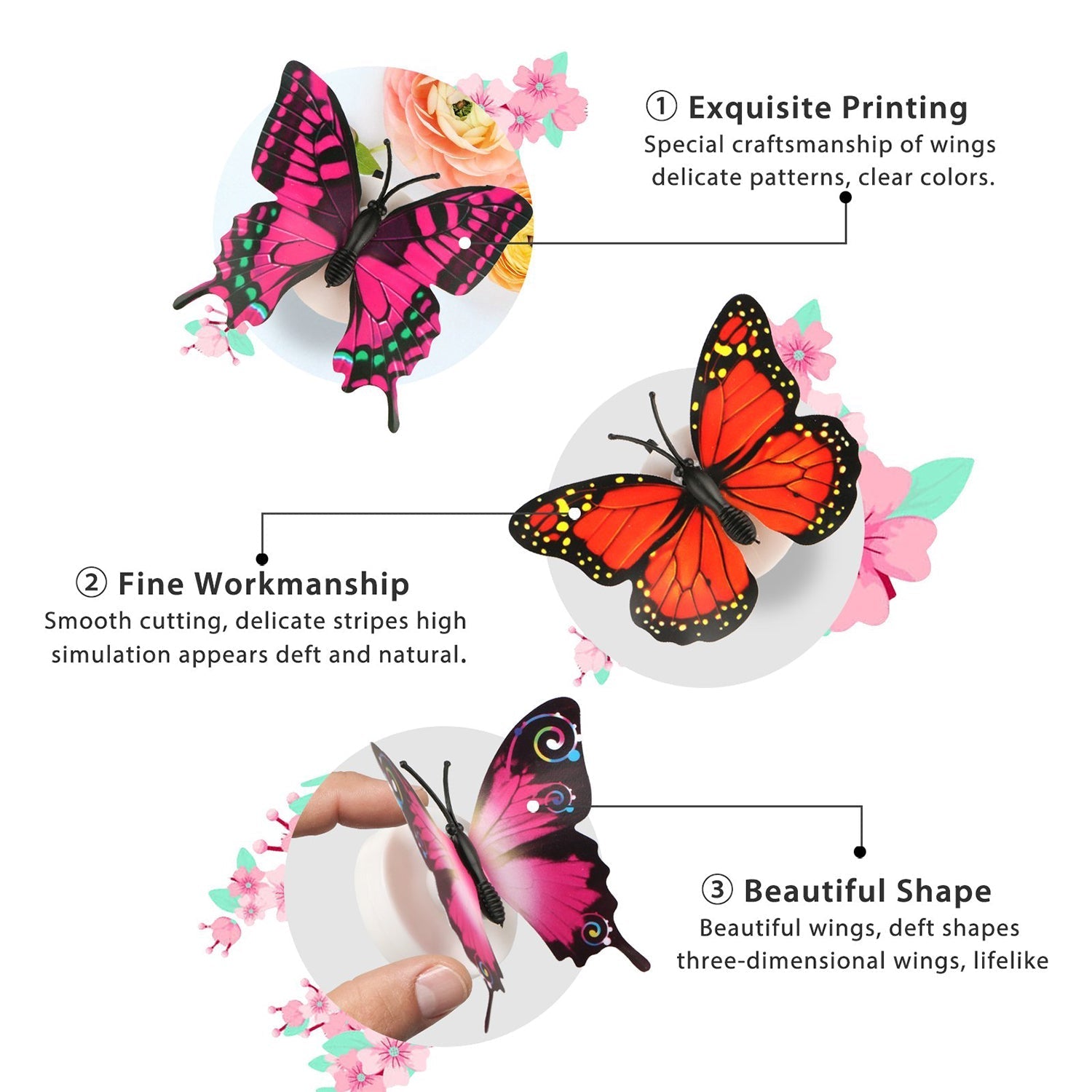 6235 The Butterfly 3D Night Lamp Comes with 3D Illusion Design Suitable for Drawing Room, Lobby. DeoDap