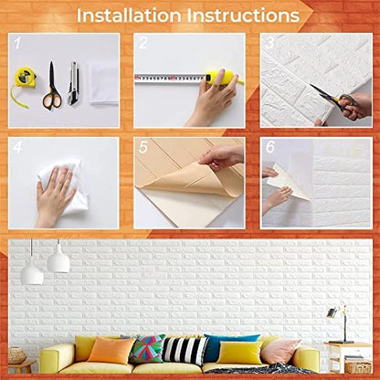 9297 Design Wallpaper 3D Foam Wallpaper Sticker Panels I Ceiling Wallpaper For Living Room Bedroom I Furniture, Door I Foam Tiles (Size - 73x70 cm)