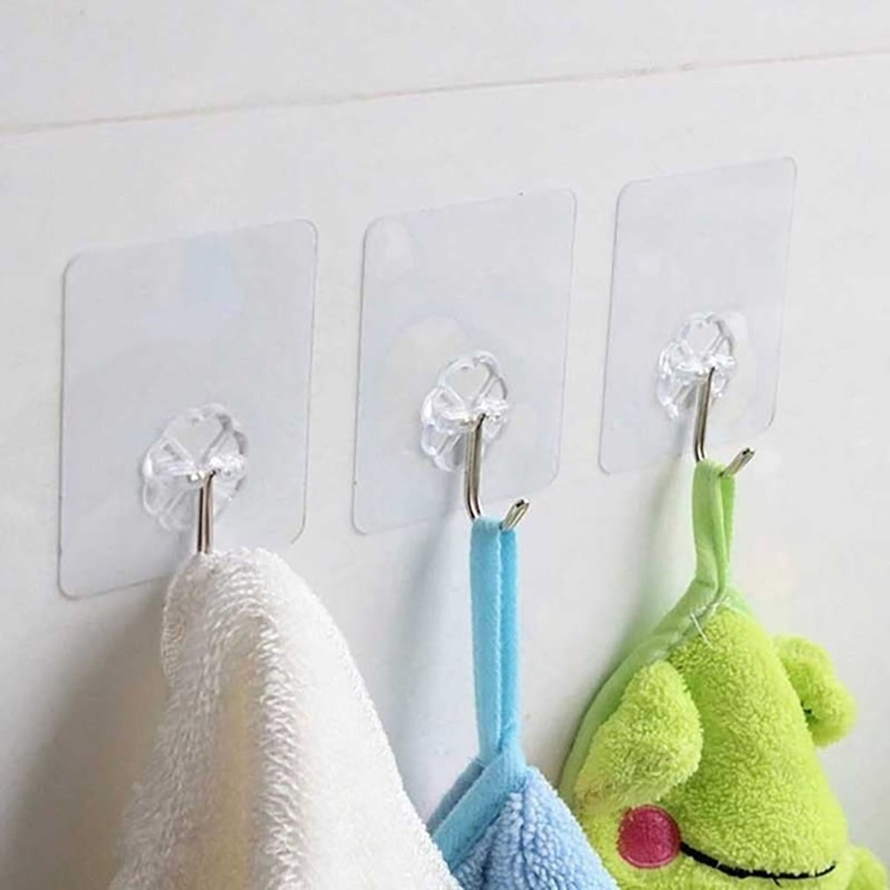 9055 100PC MULTIPURPOSE STRONG SMALL STAINLESS STEEL ADHESIVE WALL HOOKS DeoDap