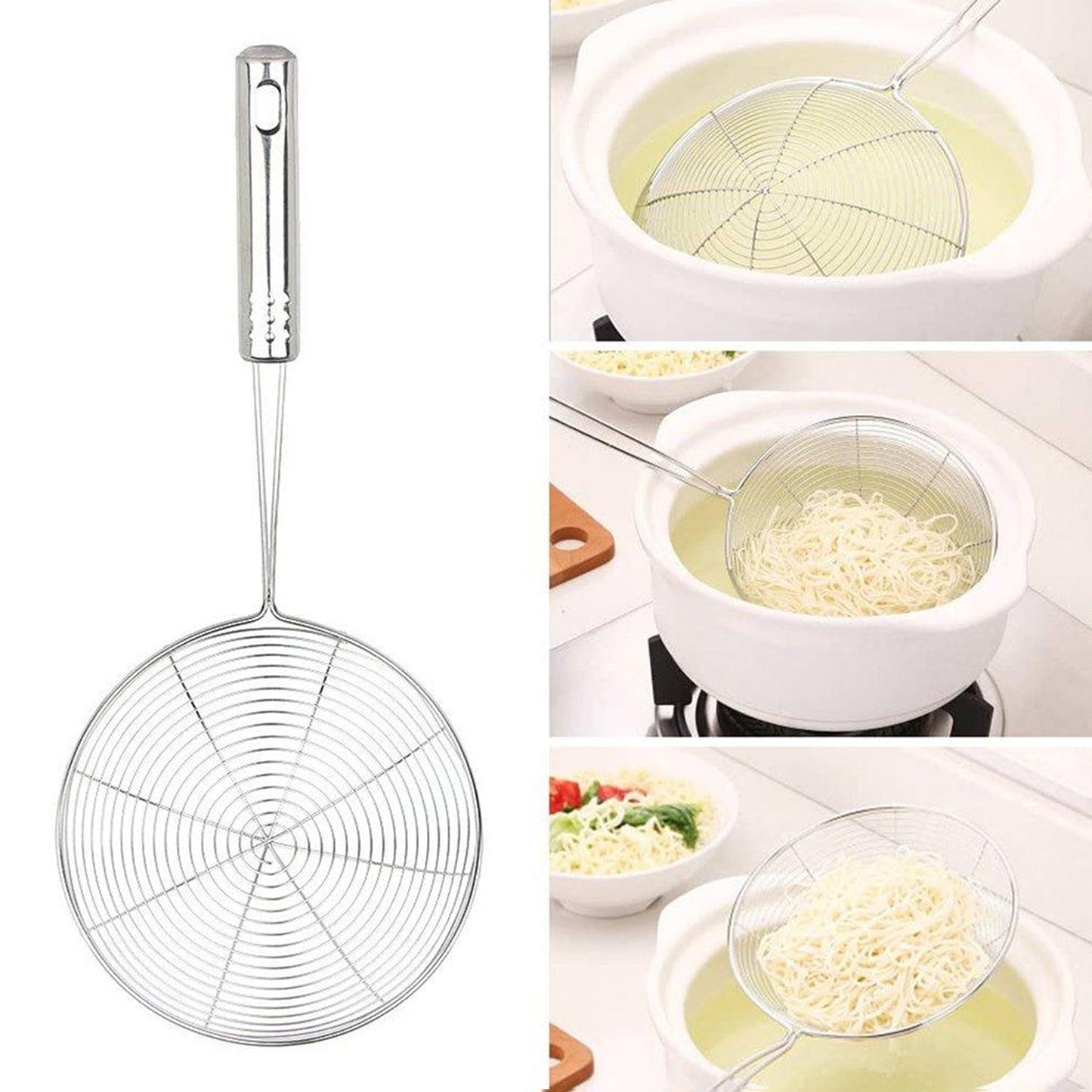 2727 Mini Oil Strainer To Get Perfect Fried Food Stuffs Easily Without Any Problem And Damage. DeoDap