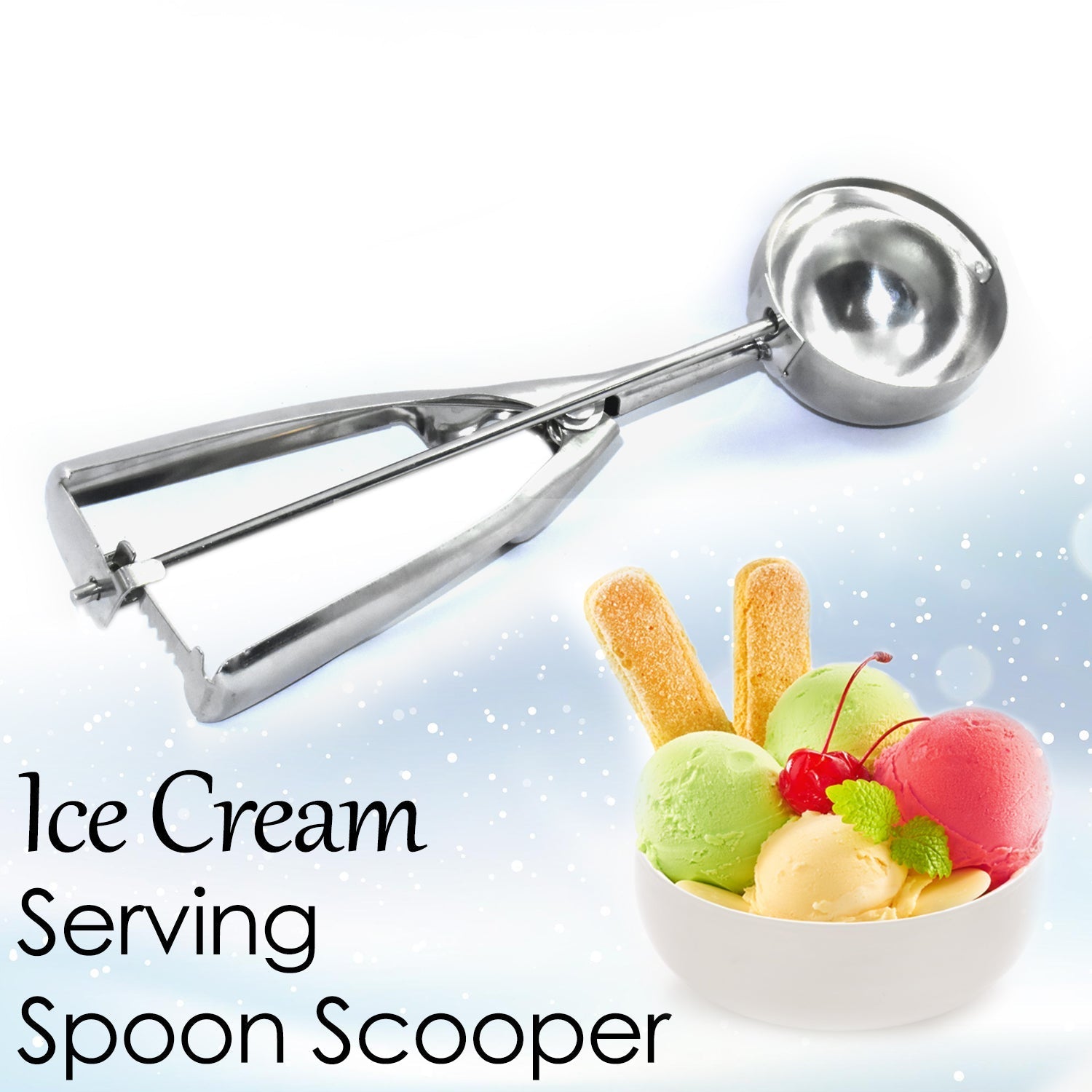 2523 Ice Cream Serving Spoon Scooper (Stainless Steel) JK Trends