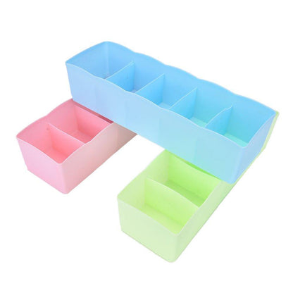 235 5-Compartments Socks/Handkerchief/Underwear Storage Box Socks Drawer Closet Organizer Storage Boxes (pack of 2) JK Trends
