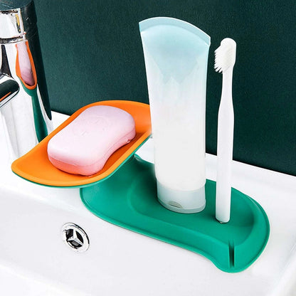 4860C Plastic Double Layer Soap Dish Holder| Decorative Storage Holder Box for Bathroom, Kitchen, Easy Cleaning ,Soap Saver. DeoDap