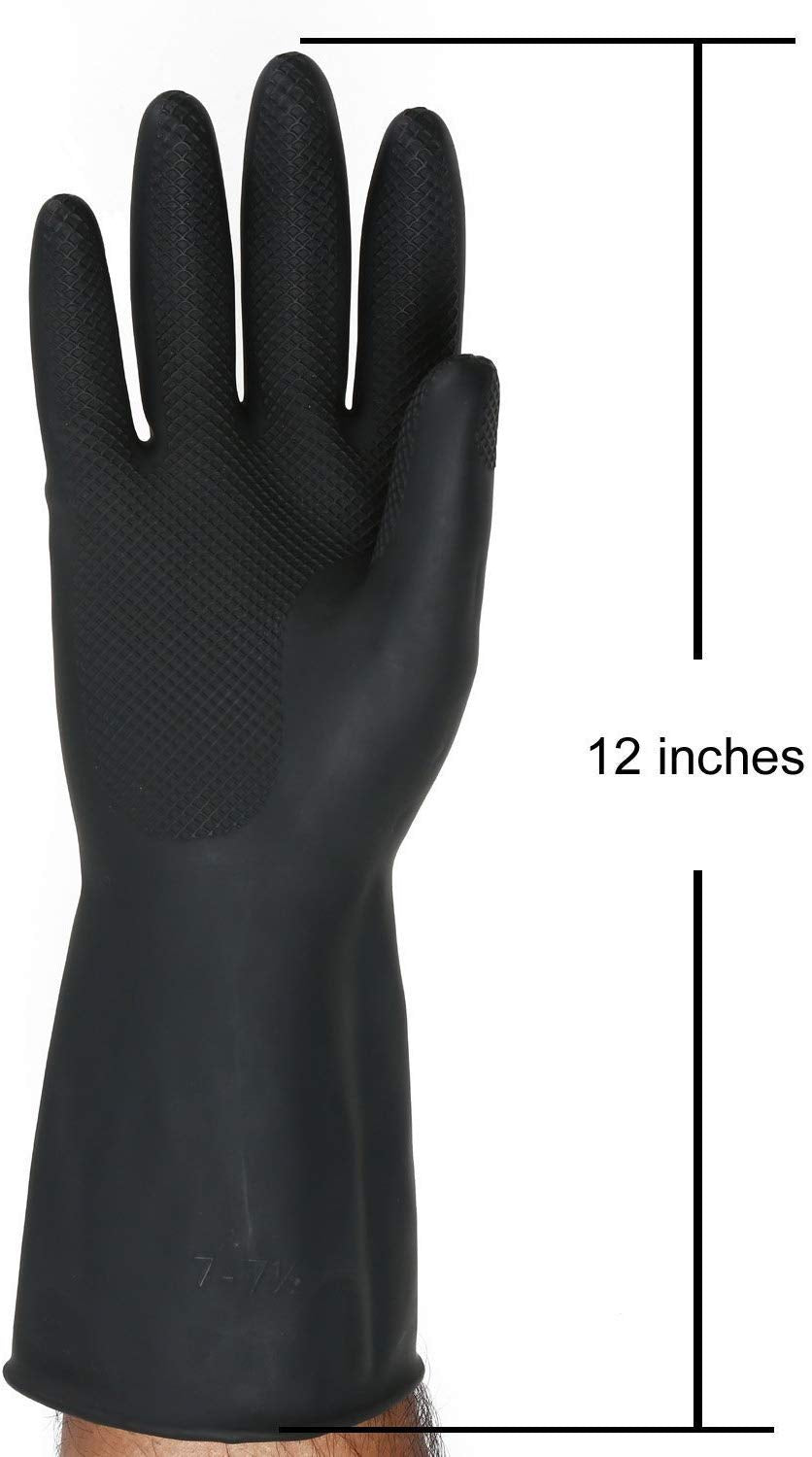 0673 Multipurpose Natural Gum Rubber Reusable Cleaning Gloves JK Trends