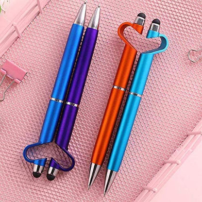 1594 3 in 1 Ballpoint Function Stylus Pen with Mobile Stand JK Trends