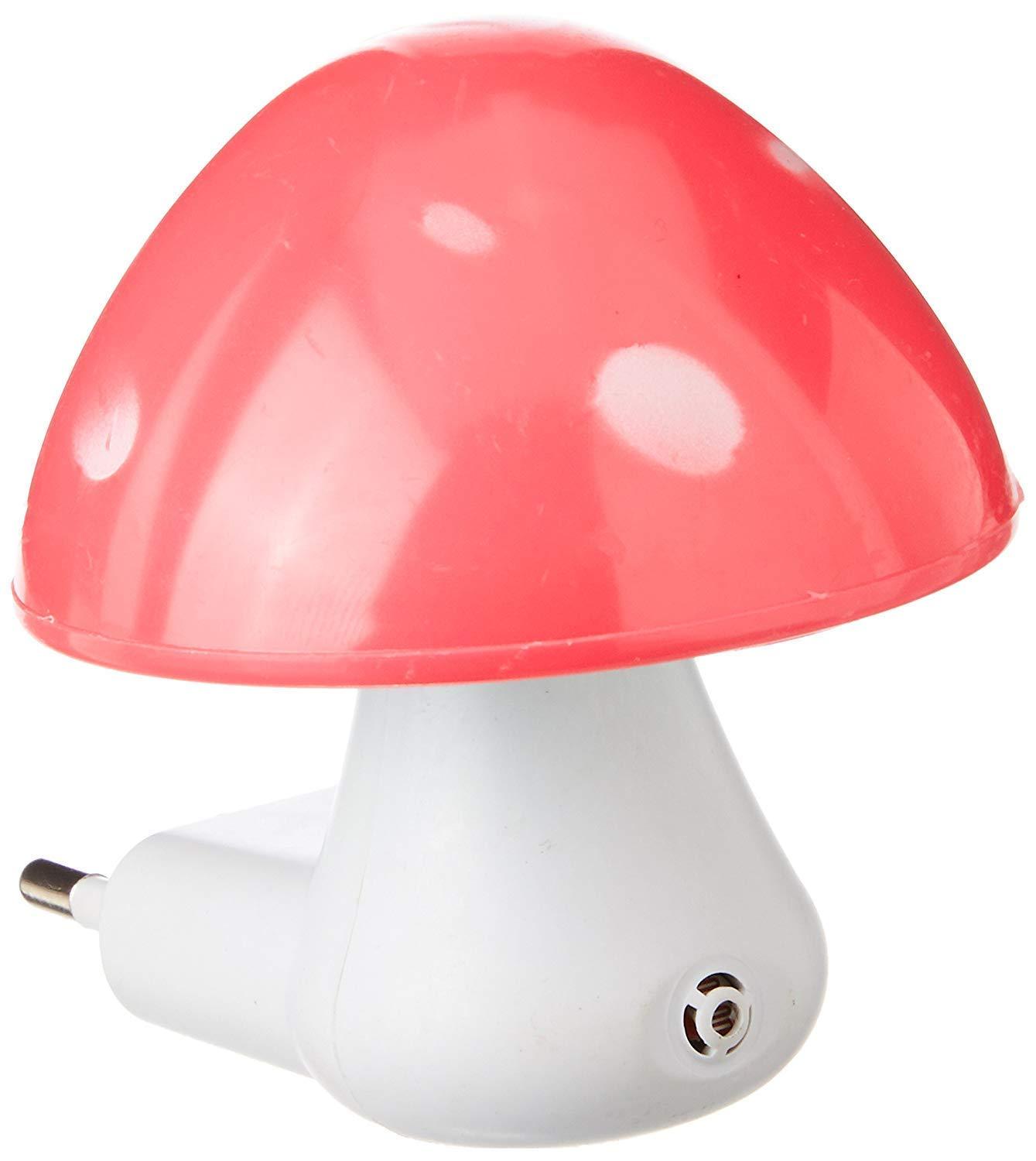 0254 Automatic Night Sensor Mushroom Lamp (0.2 watt, Multicolour) DeoDap