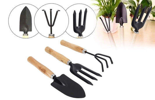 542 Gardening Tools - Hand Cultivator, Small Trowel, Garden Fork (Set of 3) JK Trends