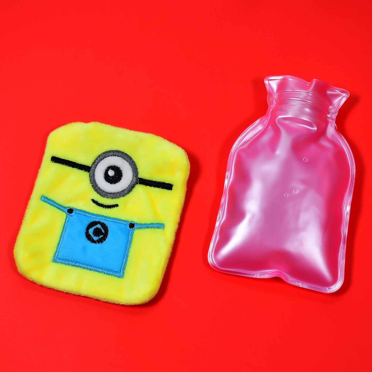 6506 Minions small Hot Water Bag with Cover for Pain Relief, Neck, Shoulder Pain and Hand, Feet Warmer, Menstrual Cramps. DeoDap