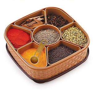 2198 Masala Rangoli Box Dabba for keeping Spices DeoDap