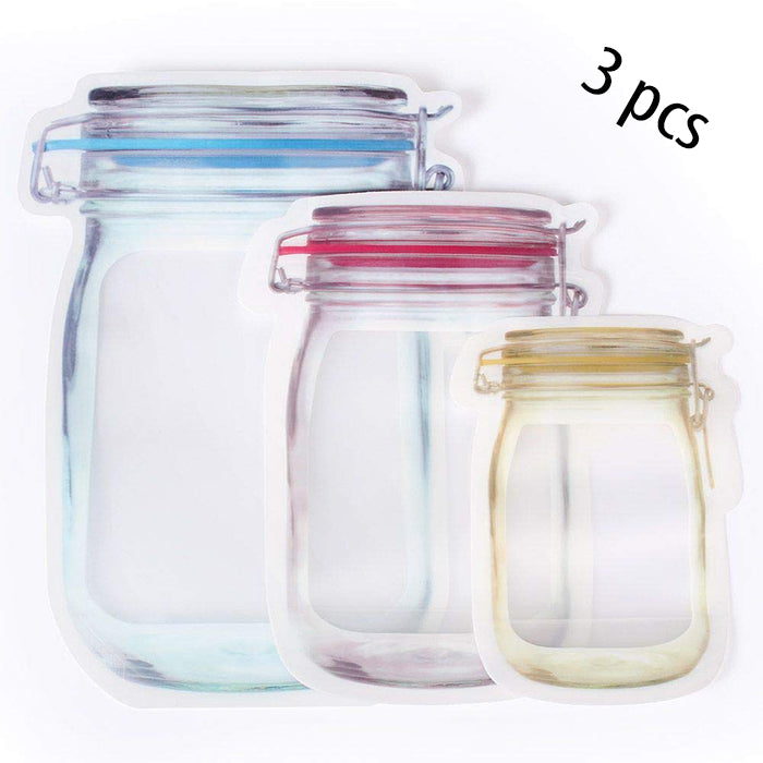 0855 Plastics Transparent Jar Shaped Stand-up Pouch With Zipper JK Trends