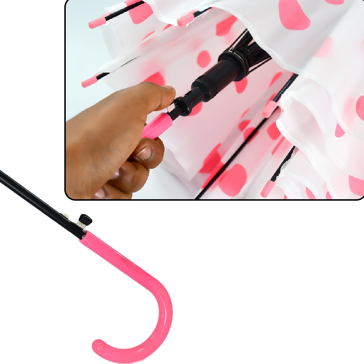 6258 Dot Printed Umbrella for Men and Women Multicolor DeoDap