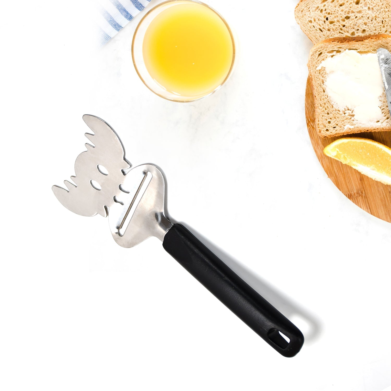 2661 Cheese Slicer Stainless Steel, Cheese Knife Heavy Duty Plane Cheese Cutter DeoDap