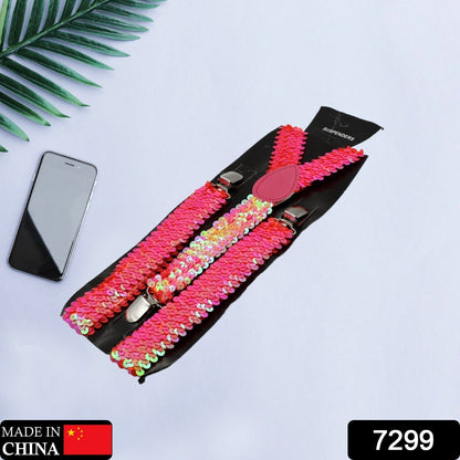 7299 Suspenders Clips Men, Women Adjustable Clip Suspenders for Adults - Party Suspenders, Adjustable Suspenders for Men, Women, and Teens Fashion Accessories