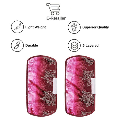 4928  Fridge Cover Handle Cover Polyester High Material Cover For All Fridge Handle Use ( Set Of 2 Pcs ) Multi Design