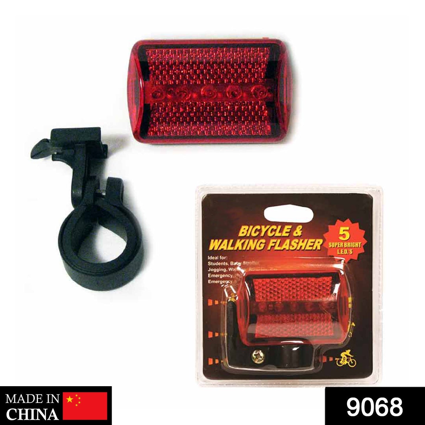 9068 Safety Flashing Light, 5 LED Light, 1 Piece, Red Light DeoDap