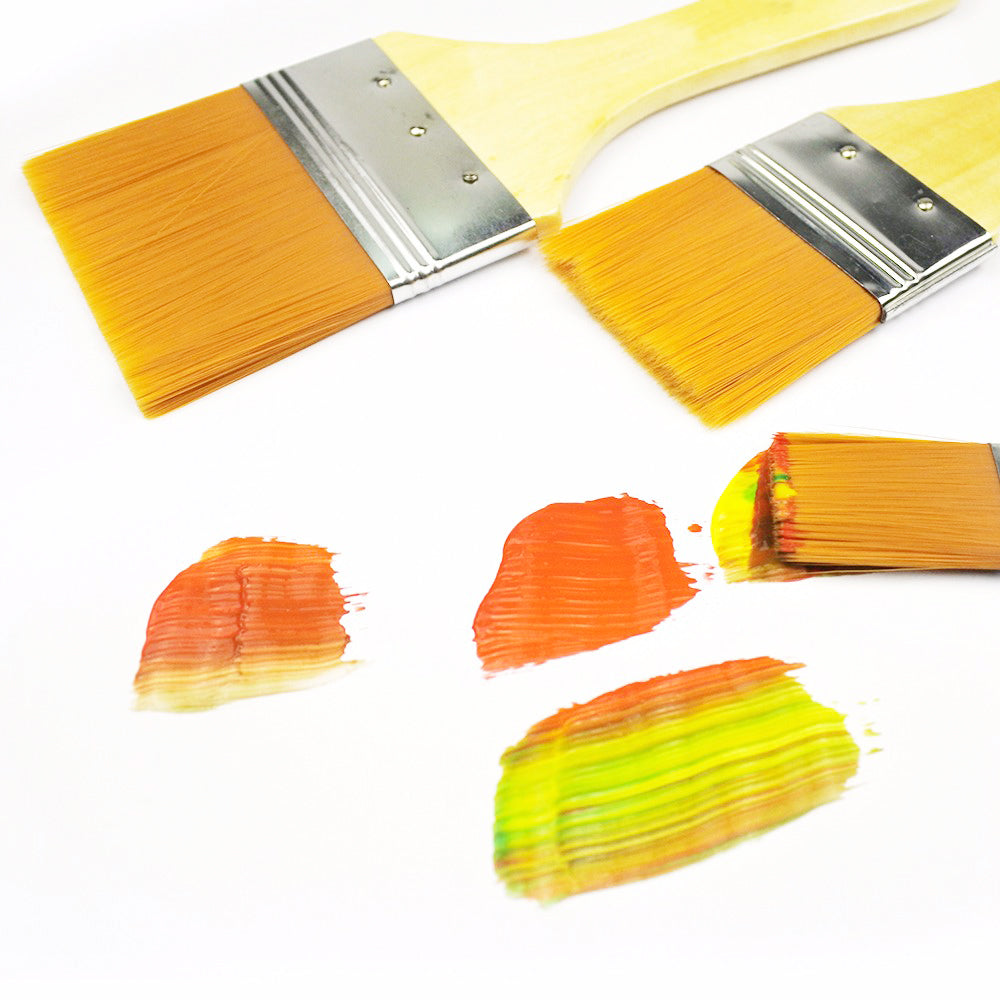 1117 Artistic Flat Painting Brush - Set of 3 DeoDap
