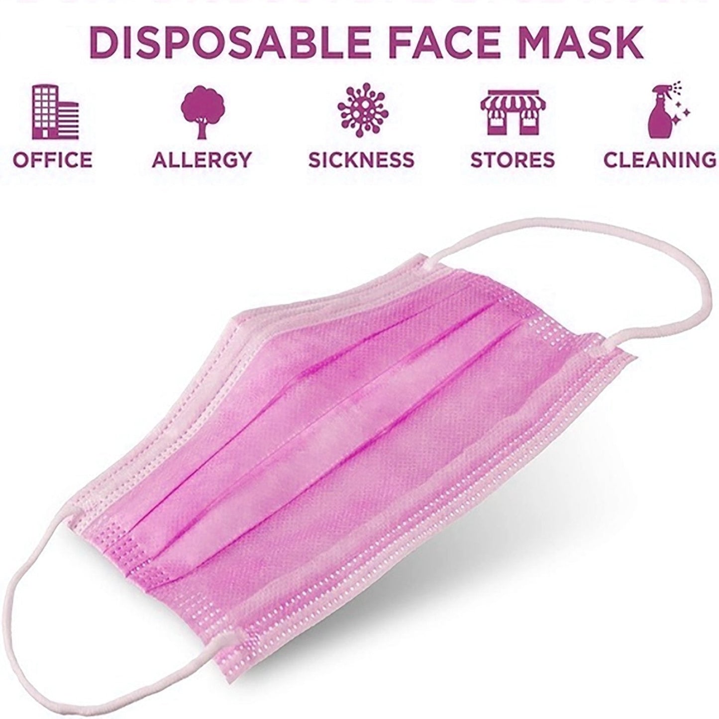 7219 Anti Pollution/Virus Face Pink Mask DeoDap