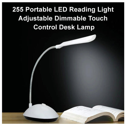 255 Portable LED Reading Light Adjustable Dimmable Touch Control Desk Lamp JK Trends