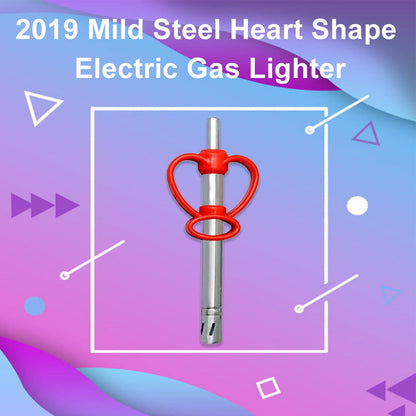 2019 Mild Steel Heart Shape Electric Gas Lighter DeoDap