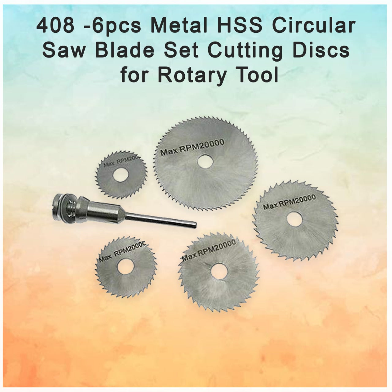 408 -6pcs Metal HSS Circular Saw Blade Set Cutting Discs for Rotary Tool JK Trends