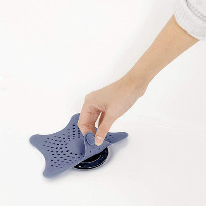 0829 Silicone Star Shaped Sink Filter Bathroom Hair Catcher Drain Strainers for Basin DeoDap