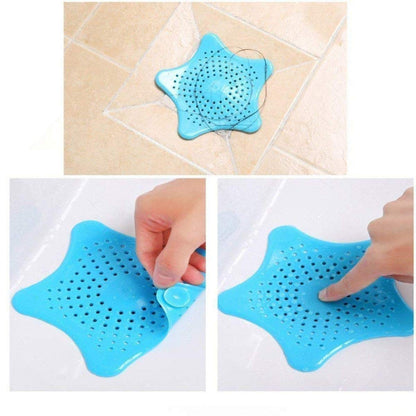 0829 Silicone Star Shaped Sink Filter Bathroom Hair Catcher Drain Strainers for Basin DeoDap