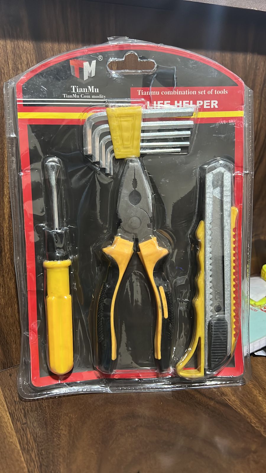 9177 Combo Tool Allen Key Set & Combination Plier With Screw Driver and Cutter DeoDap