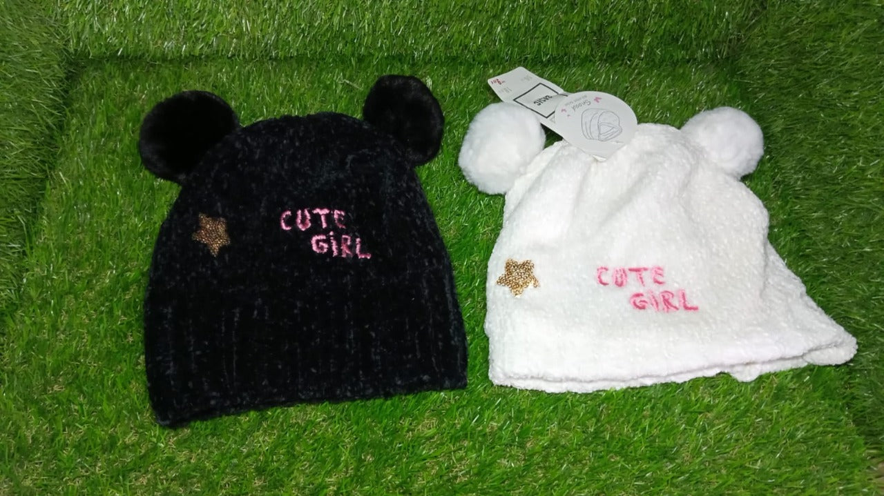 6346 Kids Winter Warm Soft Woolen Cap for Baby Boys and Girls DeoDap