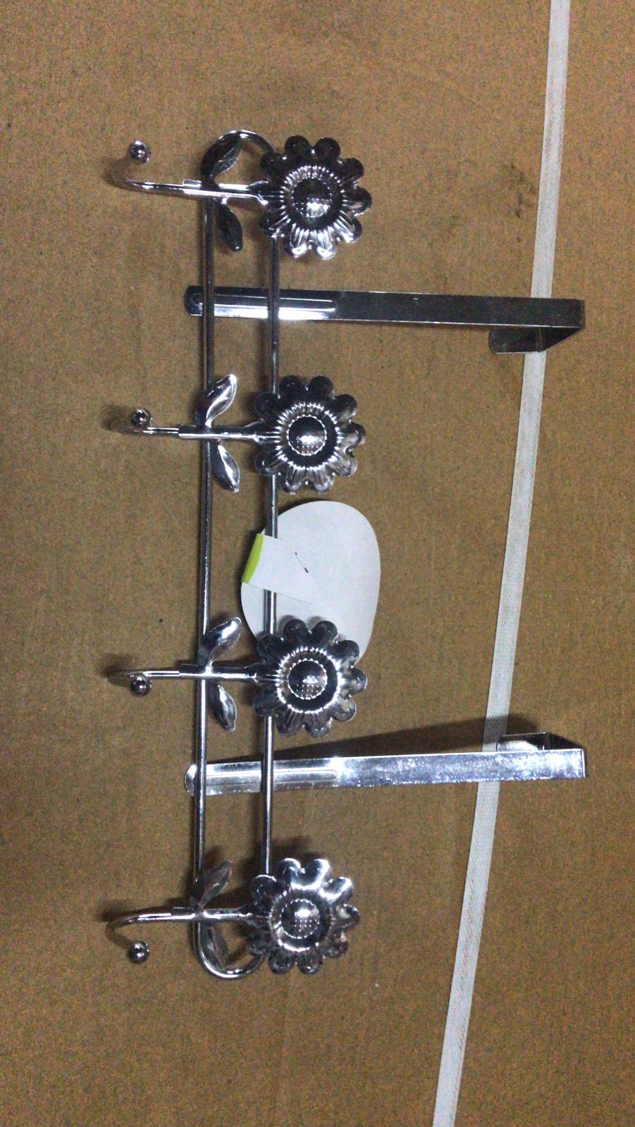 9096 Stainless Steel 4 Pin Wall/Door Mounted Cloth/key Holder Hook Rail, Key Holder. DeoDap