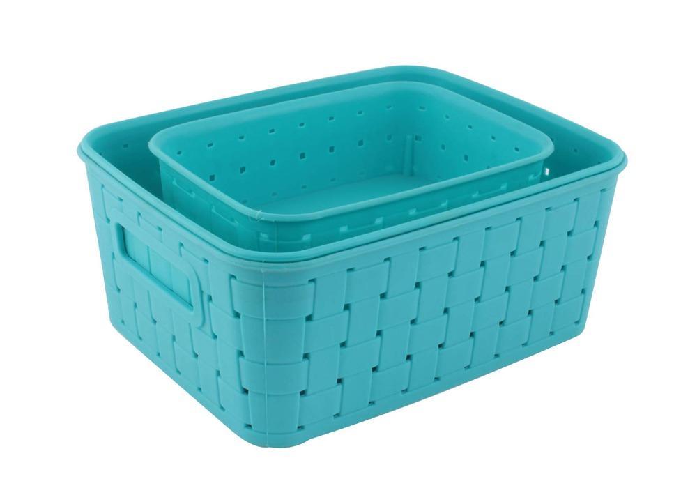 062 Smart Baskets for Storage(Set of 3) Sky Blue JK Trends