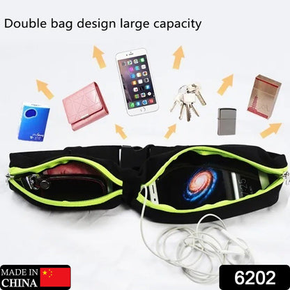 6202  Running Hiking Jogging Walking Reflective Waterproof Waist Bag Compatible Belt Bag JK Trends