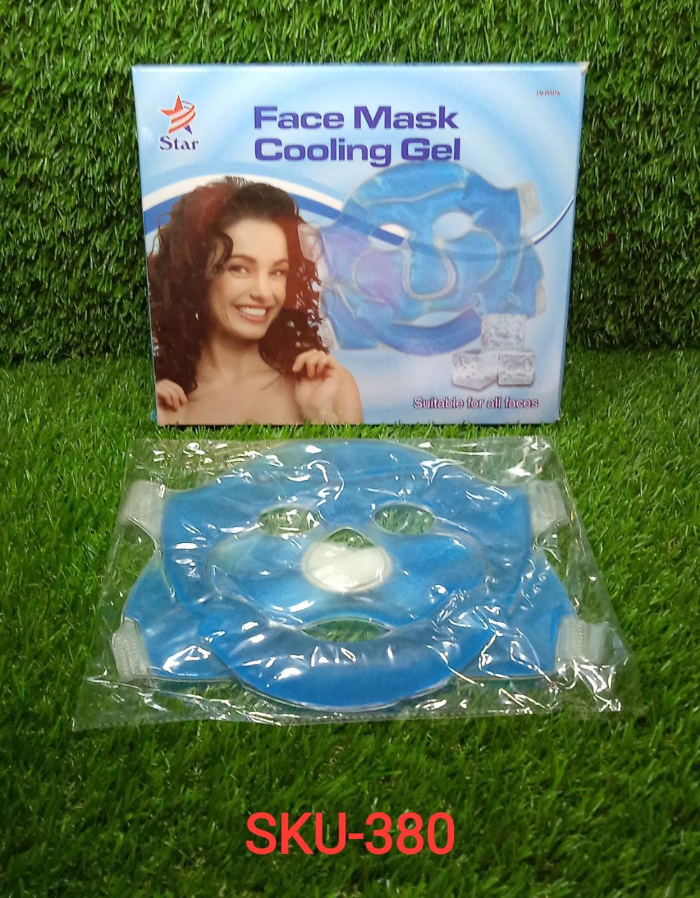 0380 Cooling Gel Face Mask with Strap-on Velcro, Medium DeoDap