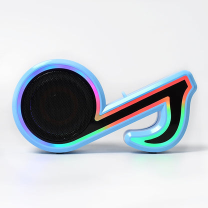 6068 Mini Portable Music Note Shape Speaker Subwoofer Colorful Musical Note LED Lighting Sound For Creatives Gift Computer Phone Sound Equipment blootuth speaker (Media Player)