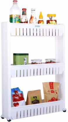 2173 Multipurpose 3 Layer Slim Side Space Saving Storage Organizer Rack Shelf JK Trends